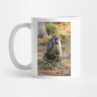 Yellow Baboon Eating Mug